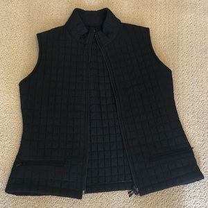 Black quilted vest